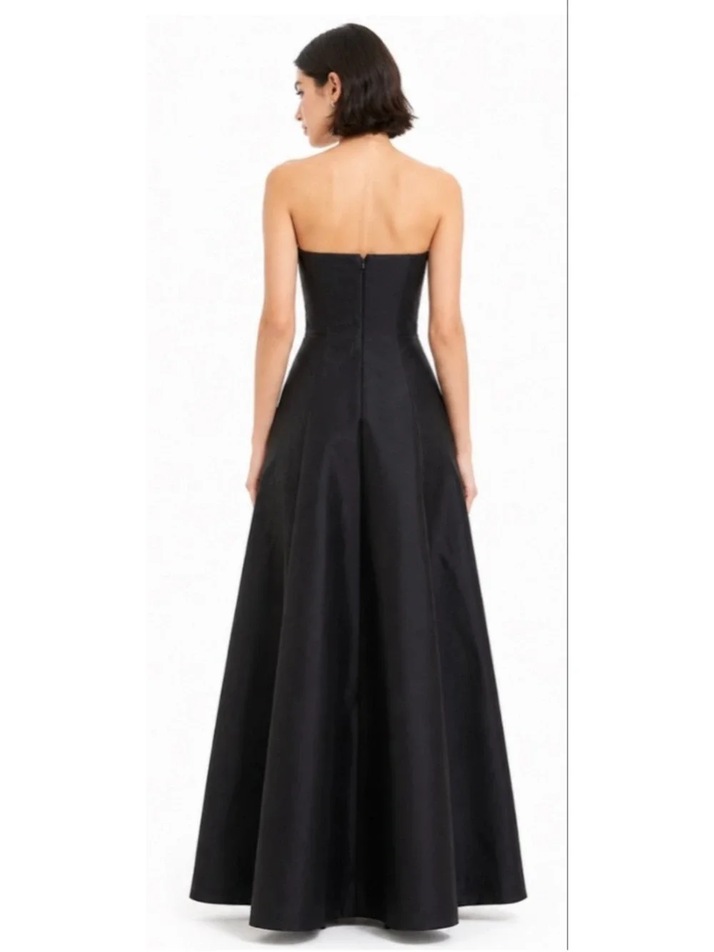 NWOT Lauren Ralph Lauren 100% Silk Black Strapless Dress Size 8 - Picture 4 of 8